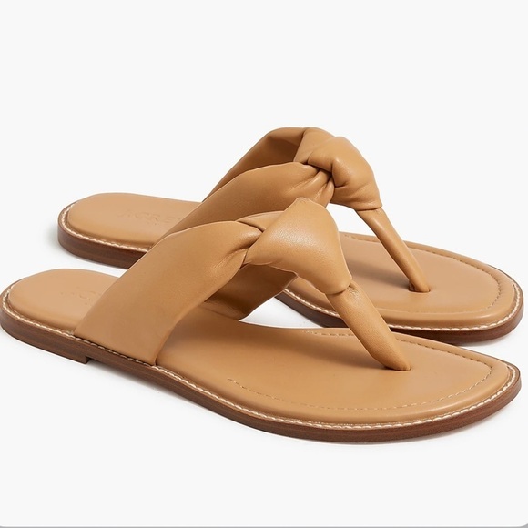 J.Crew Knotted Thong‎ Sandals in Light Caramel | Size 10 - Picture 1 of 11